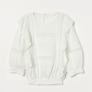 White Blouse with Lace